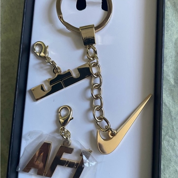 Nike Other - NIB LeBron Air Force 1 Nike Gold Tone Keychain